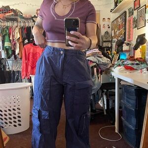 Blue Cargo Pants